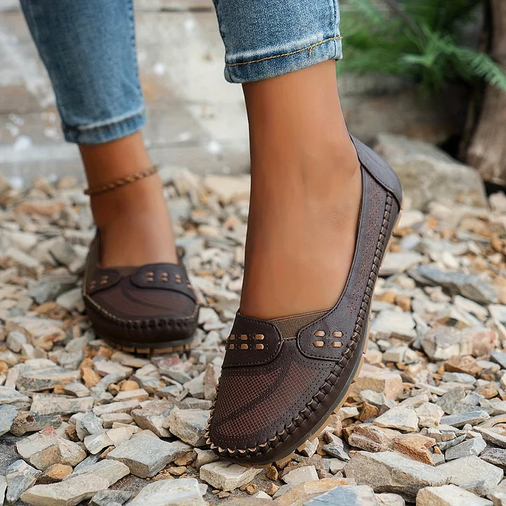 Women's Orthopedic Woven Slip On Flat Loafers