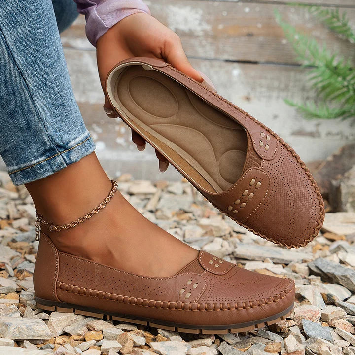 Women's Orthopedic Woven Slip On Flat Loafers