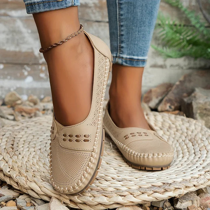 Women's Orthopedic Woven Slip On Flat Loafers