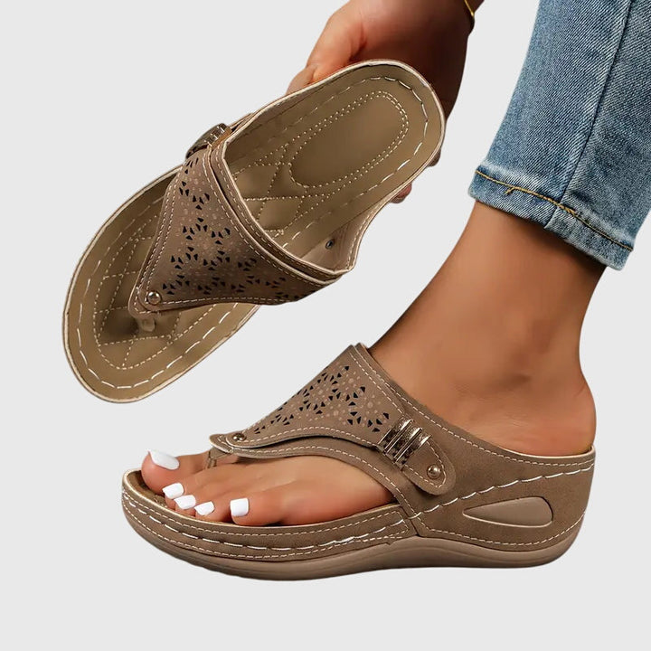 Women's Orthopedic Wedge Thong Flip Flop Sandals