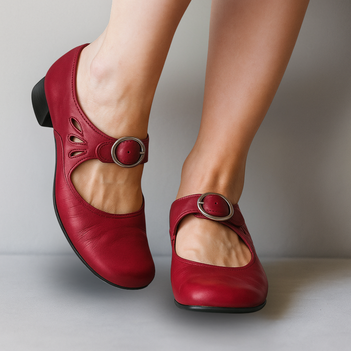omen's Orthopedic Mary Jane Sandals with Block Heel