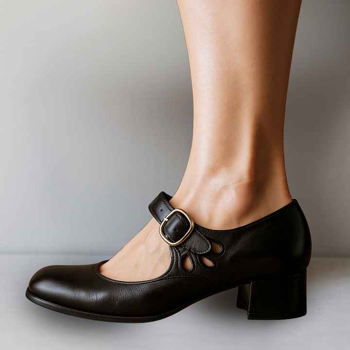 omen's Orthopedic Mary Jane Sandals with Block Heel