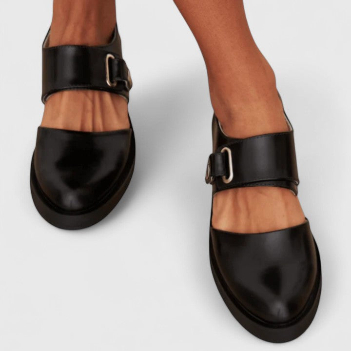 Women's Cut-Out Buckle Strap Flat Shoes