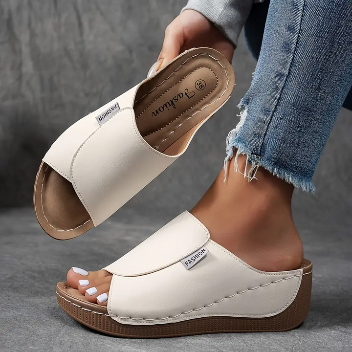 Women's Arch Support Slip On Sandals with Open Toe