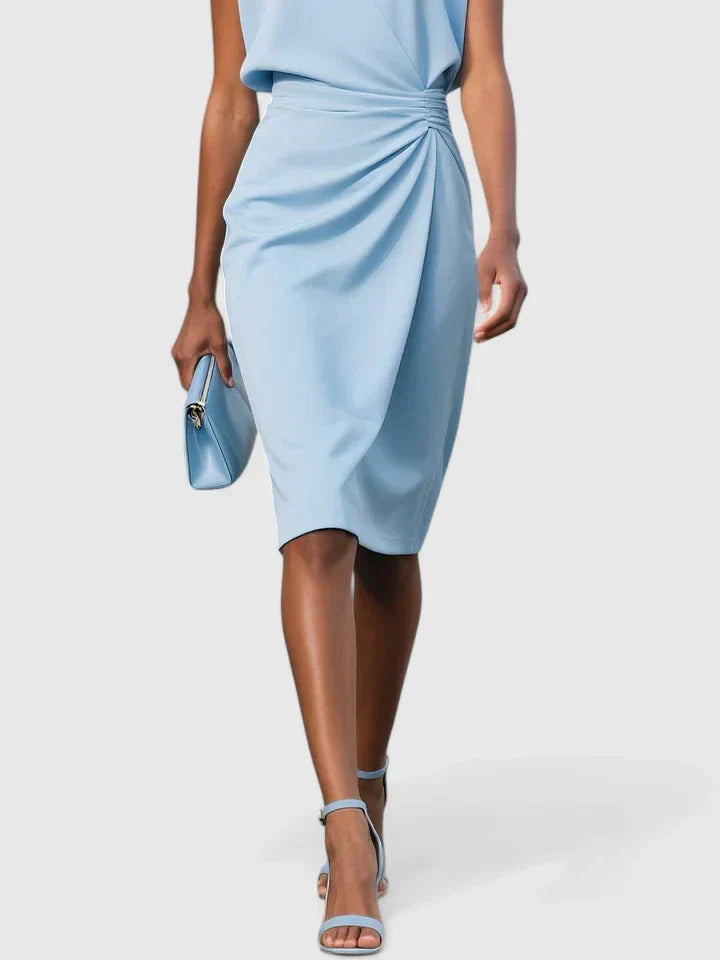 Women's Sleeveless Keyhole Neck Wrap Midi Dress