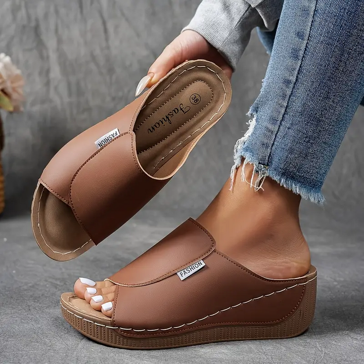 Women's Arch Support Slip On Sandals with Open Toe