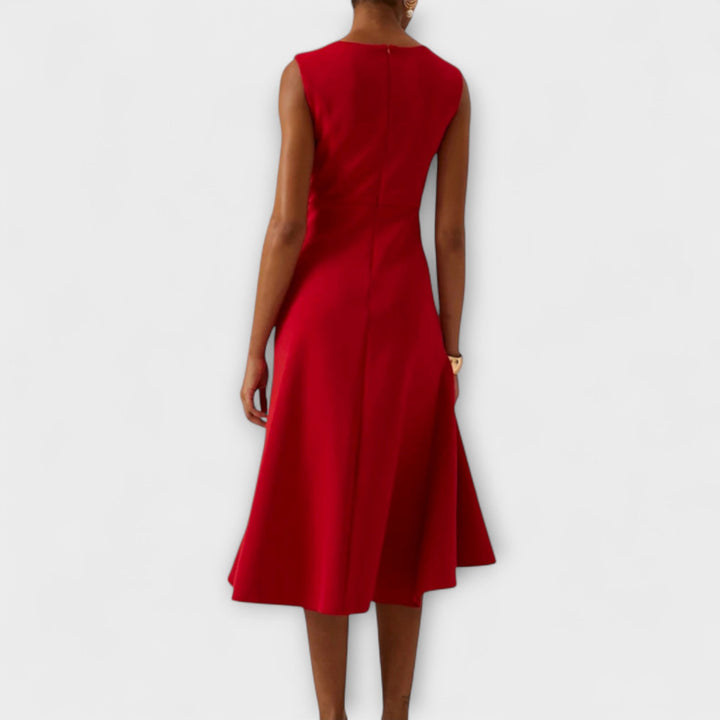 Women's Sleeveless Asymmetric Midi Dress