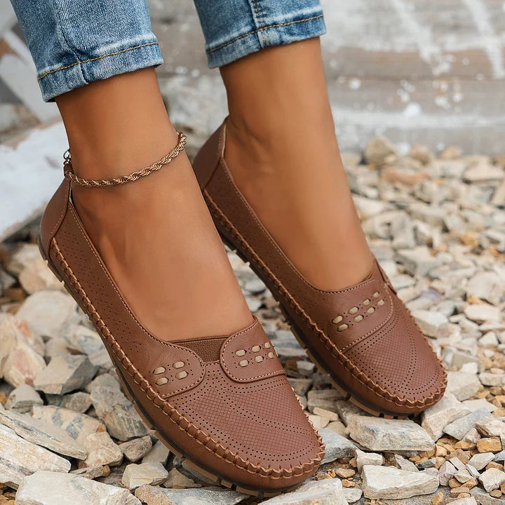 Women's Orthopedic Woven Slip On Flat Loafers