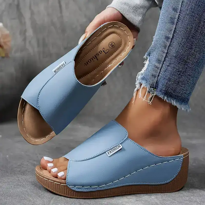 Women's Arch Support Slip On Sandals with Open Toe