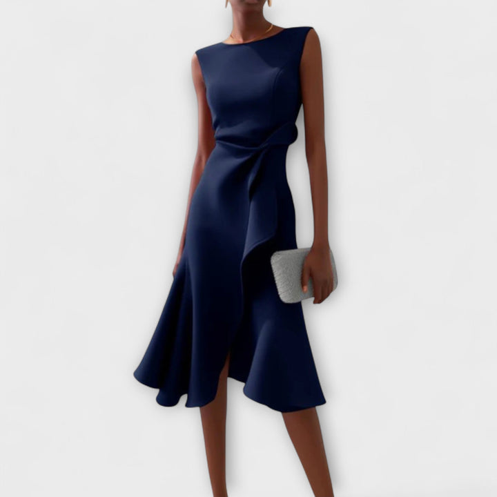 Women's Sleeveless Asymmetric Midi Dress
