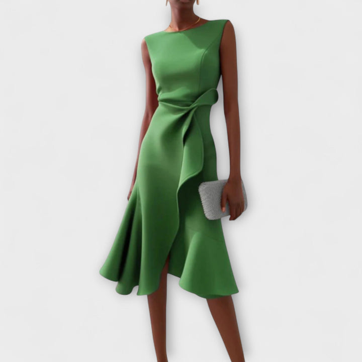 Women's Sleeveless Asymmetric Midi Dress