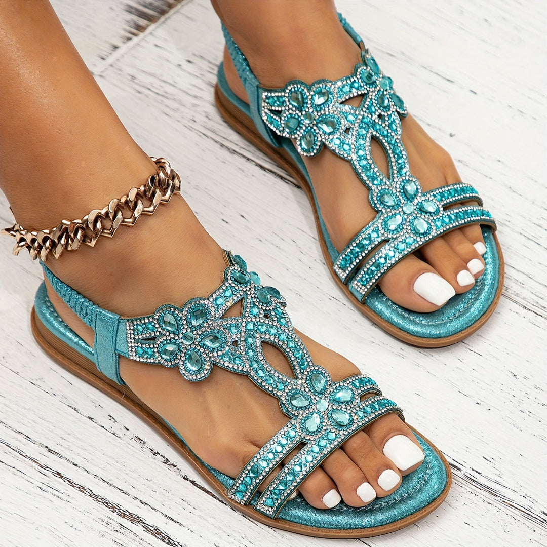 Women's Orthopedic Boho Flat Sandals with Embellishment