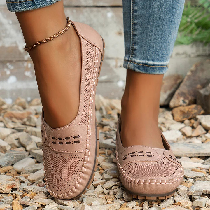 Women's Orthopedic Woven Slip On Flat Loafers