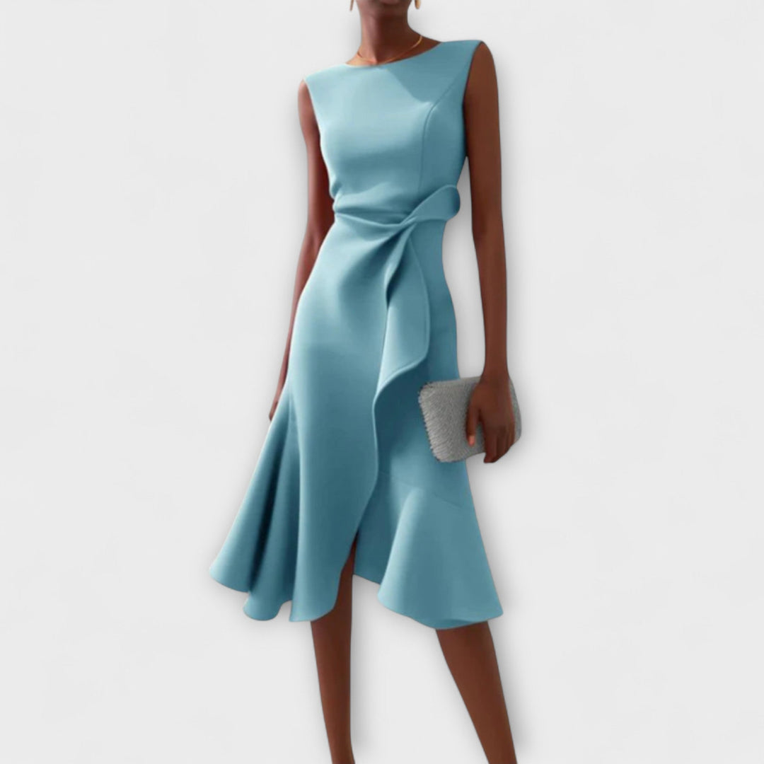 Women's Sleeveless Asymmetric Midi Dress