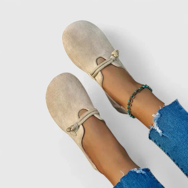 Women's Orthopedic Suede Slip On Ankle Strap Loafers