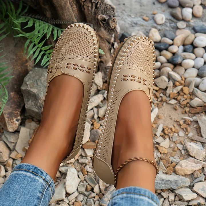 Women's Orthopedic Woven Slip On Flat Loafers