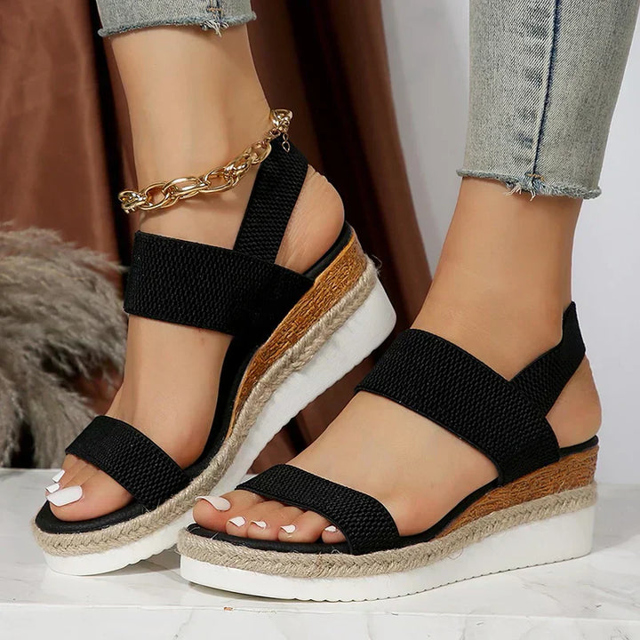 Women's Orthopedic Elastic Strap Wedge Sandals