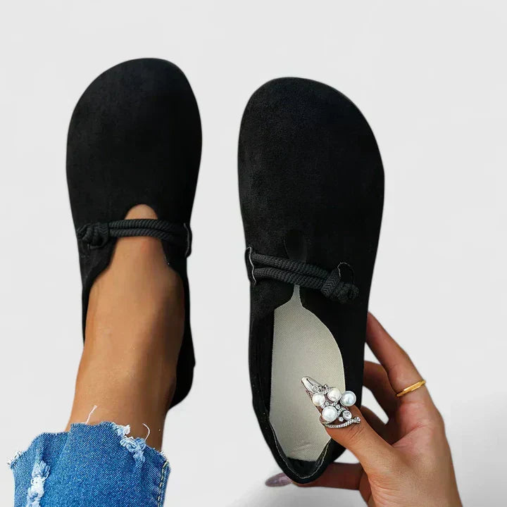 Women's Orthopedic Suede Slip On Ankle Strap Loafers