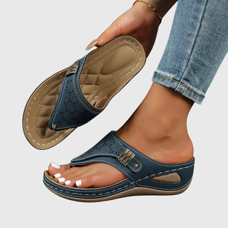 Women's Orthopedic Wedge Thong Flip Flop Sandals
