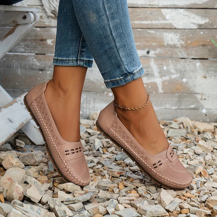 Women's Orthopedic Woven Slip On Flat Loafers