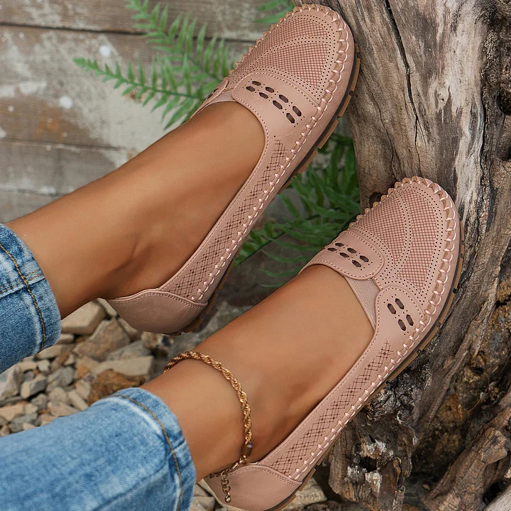 Women's Orthopedic Woven Slip On Flat Loafers