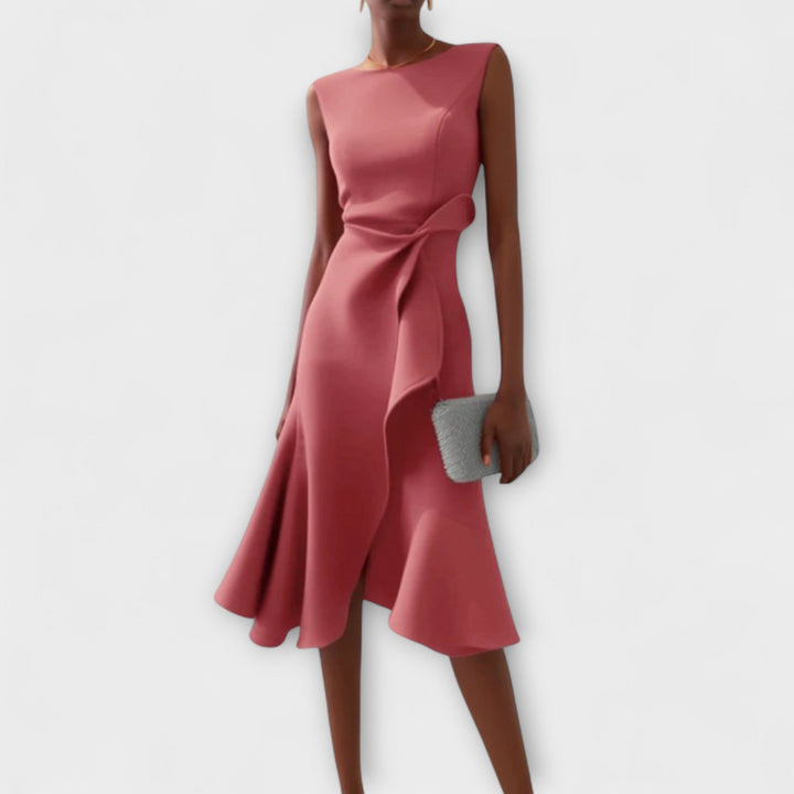 Women's Sleeveless Asymmetric Midi Dress
