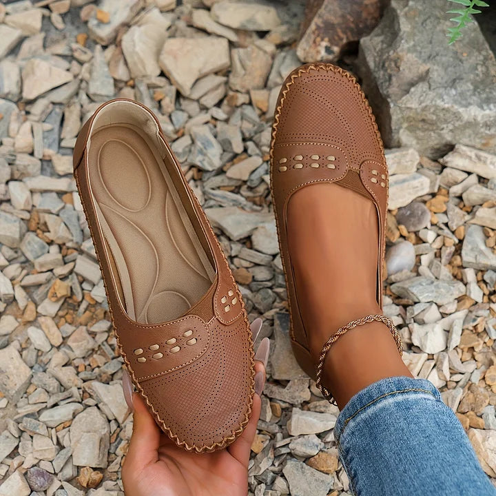 Women's Orthopedic Woven Slip On Flat Loafers