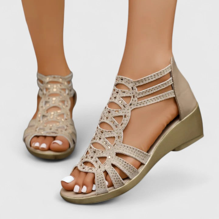 Women's Orthopedic Gladiator Wedge Sandals Open Toe