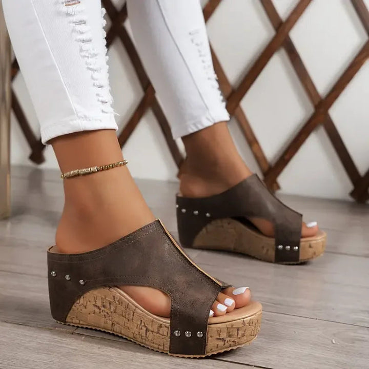 Women's Orthopedic Wedge Sandals with Open Toe