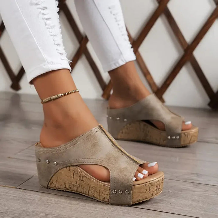 Women's Orthopedic Wedge Sandals with Open Toe