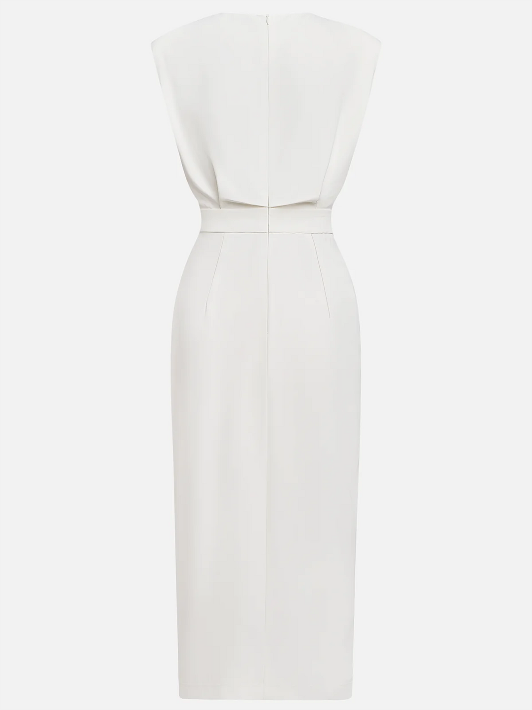 Women's Sleeveless Midi Dress Button Detail Side Split