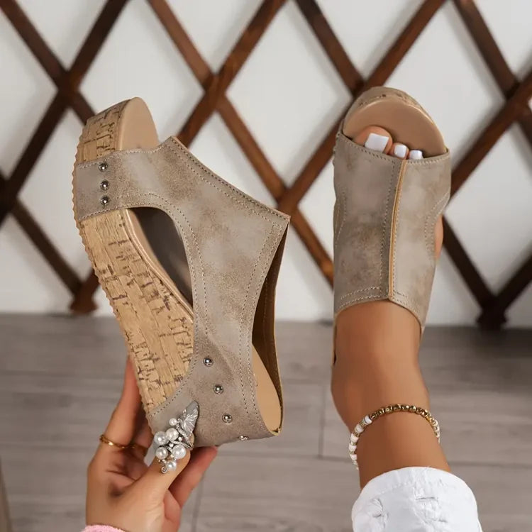 Women's Orthopedic Wedge Sandals with Open Toe
