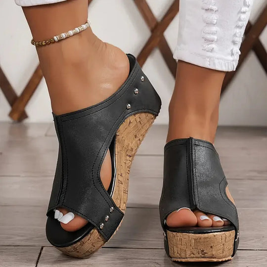 Women's Orthopedic Wedge Sandals with Open Toe