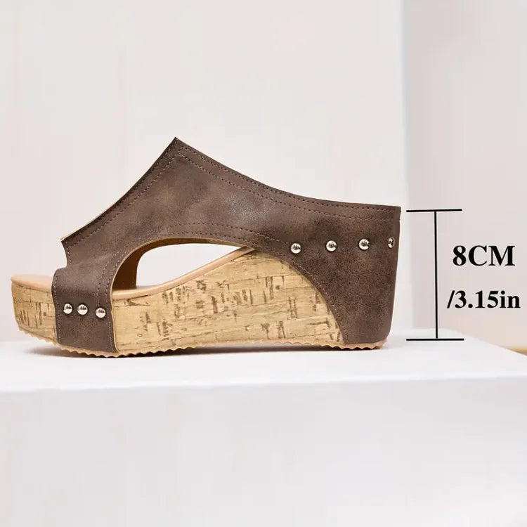 Women's Orthopedic Wedge Sandals with Open Toe