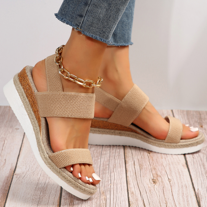 Women's Orthopedic Elastic Strap Wedge Sandals