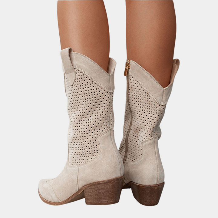 Women's Orthopedic Cutout Western Cowboy Boots