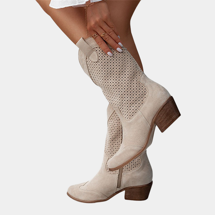 Women's Orthopedic Cutout Western Cowboy Boots