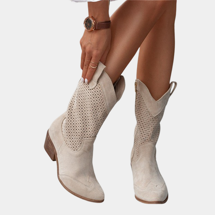 Women's Orthopedic Cutout Western Cowboy Boots