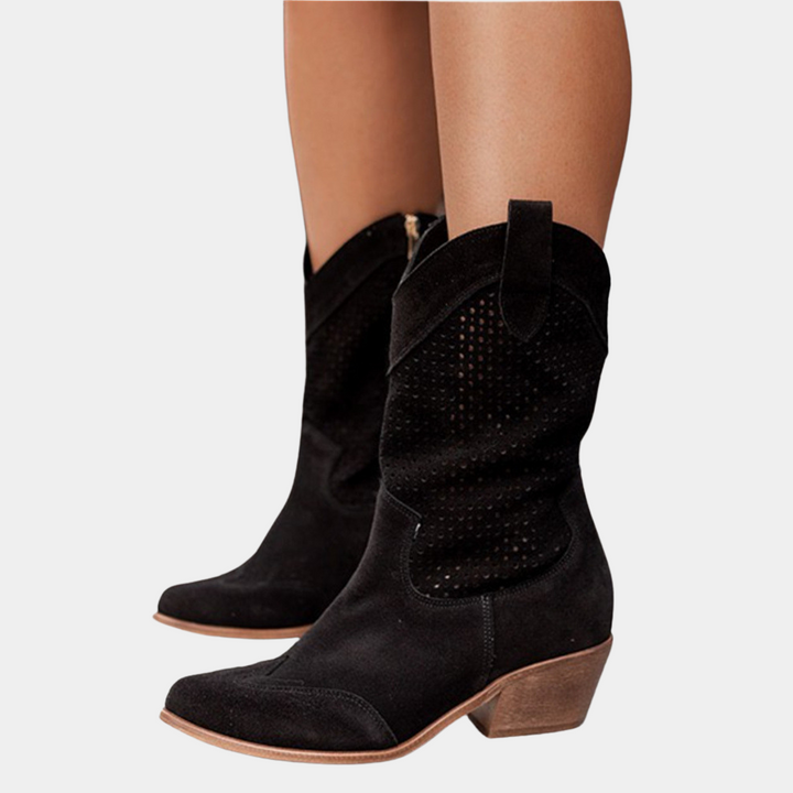 Women's Orthopedic Cutout Western Cowboy Boots