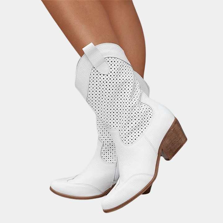 Women's Orthopedic Cutout Western Cowboy Boots