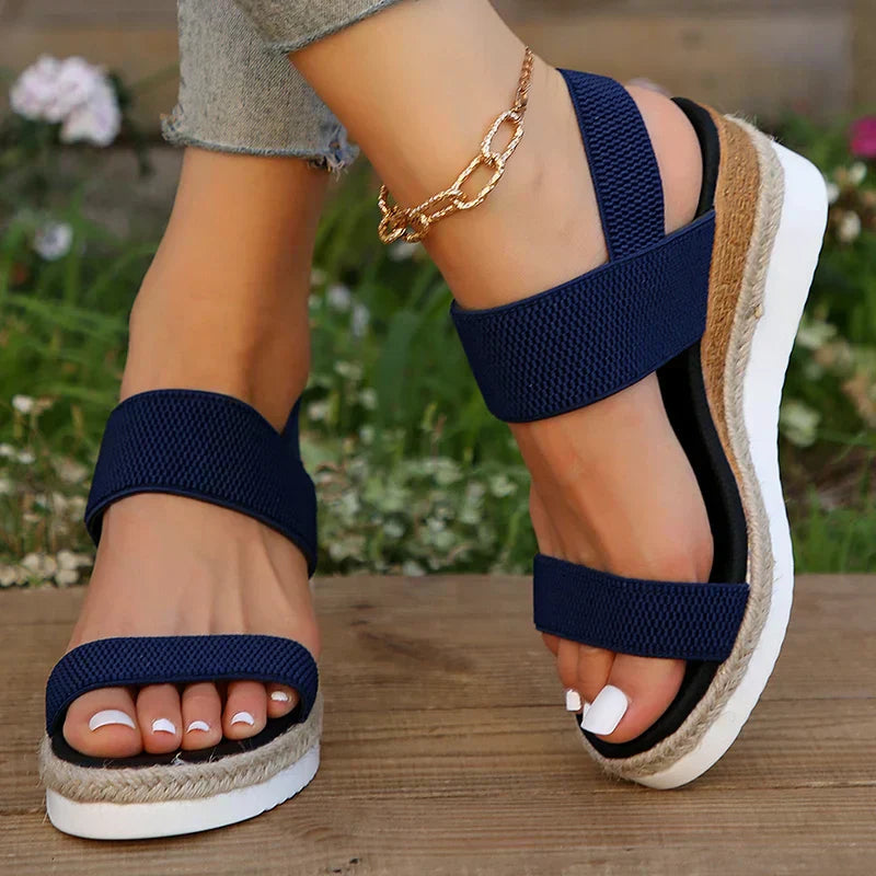 Women's Orthopedic Elastic Strap Wedge Sandals