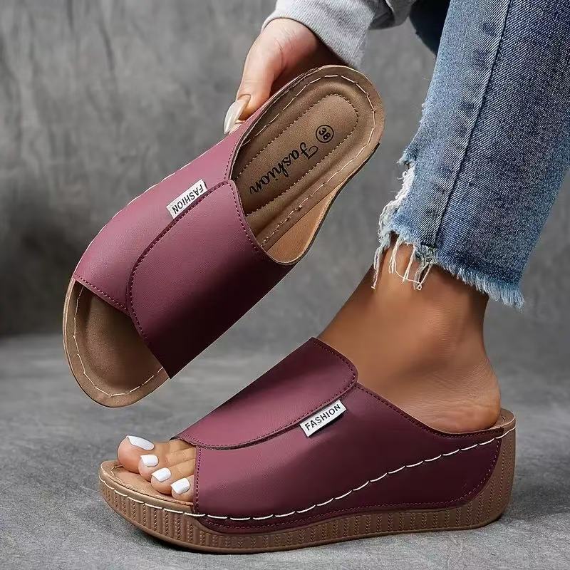 Women's Arch Support Slip On Sandals with Open Toe