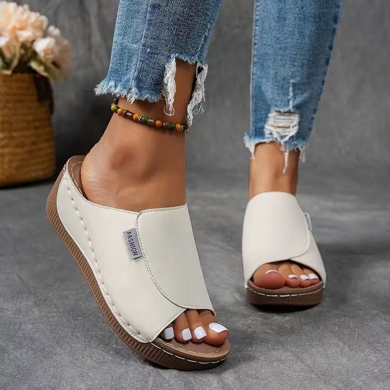 Women's Arch Support Slip On Sandals with Open Toe