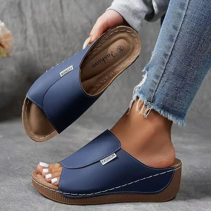 Women's Arch Support Slip On Sandals with Open Toe
