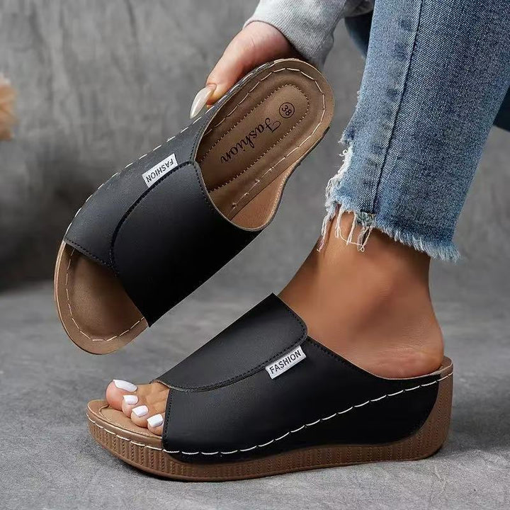 Women's Arch Support Slip On Sandals with Open Toe