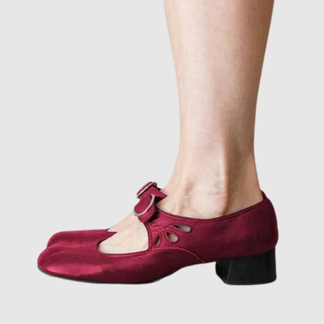 Women's Orthopedic Mary Jane Flats with Buckle Strap