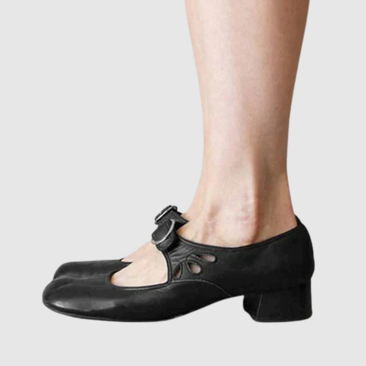 Women's Orthopedic Mary Jane Flats with Buckle Strap