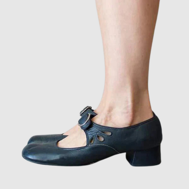 Women's Orthopedic Mary Jane Flats with Buckle Strap