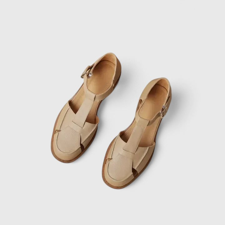 Women's T-Strap Mary Jane Sandals with Low Heel
