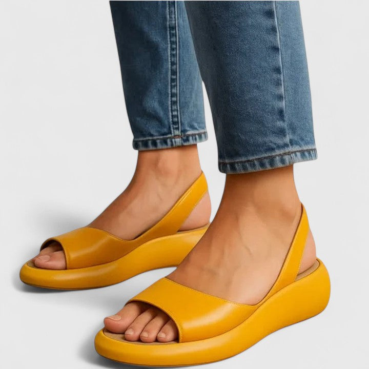 Women's Orthopedic Cushioned Slip On Peep Toe Sandals